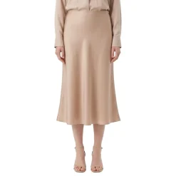 Luisa Cerano Maxirock aus Satin orange Maxirock