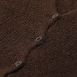 Luisa Cerano Strickjacke aus Alpaka & Wolle braun Strickjacke