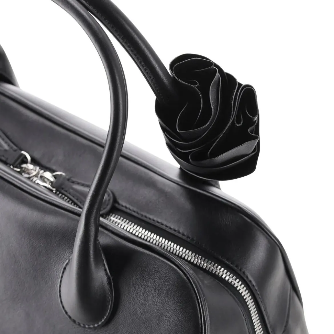 Magda Butrym Handtasche aus Leder schwarz Bowling Bag