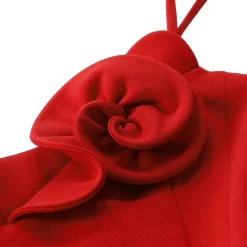 Magda Butrym Midikleid aus Woll-Mix rot Minikleid