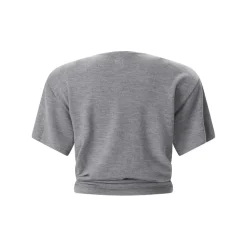 Magda Butrym T-Shirt mit Knoten-Detail grau T-Shirt