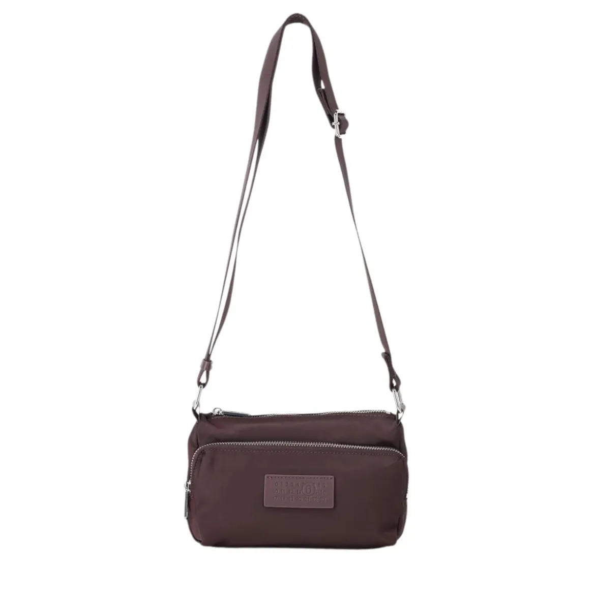 Maison Margiela Umhängetasche mit Logo Lila Crossbody Bag