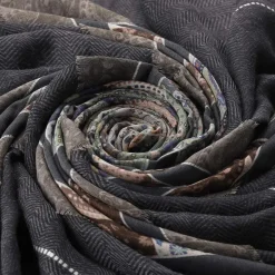 Mala Alisha Tuch Ornamental Flow mit Seide grau Leichter Schal