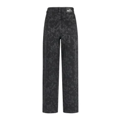 Marc Aurel Der Print verleiht dieser Barrel-Fit-Jeans einen b schwarz Ausgestellte Jeans