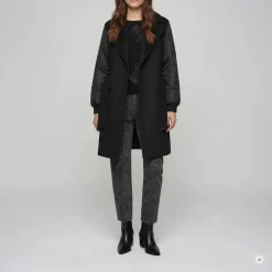 Marc Aurel Diese Doppelreiher Caban Outdoorjacke aus einem Ma schwarz Übergangsjacke