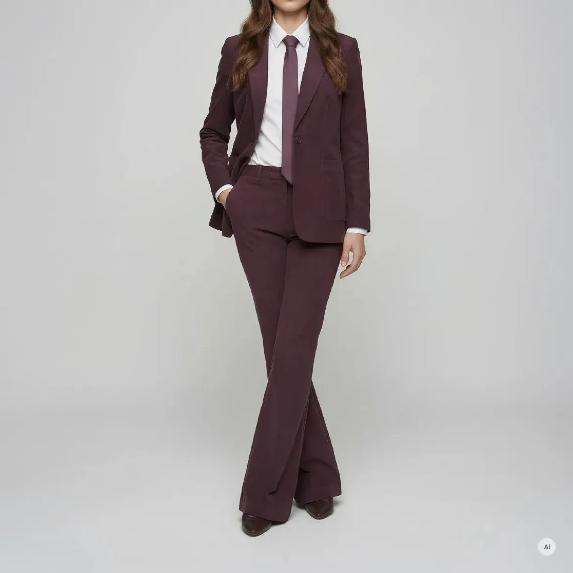 Marc Aurel Diese Hose im Flared Style überzeugt mit einer mod lila Cordhose