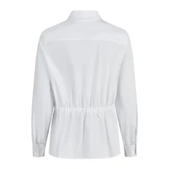 Marc Aurel Diese Poplinebluse mit Raffungsdetail im Rücken au weiss Bluse