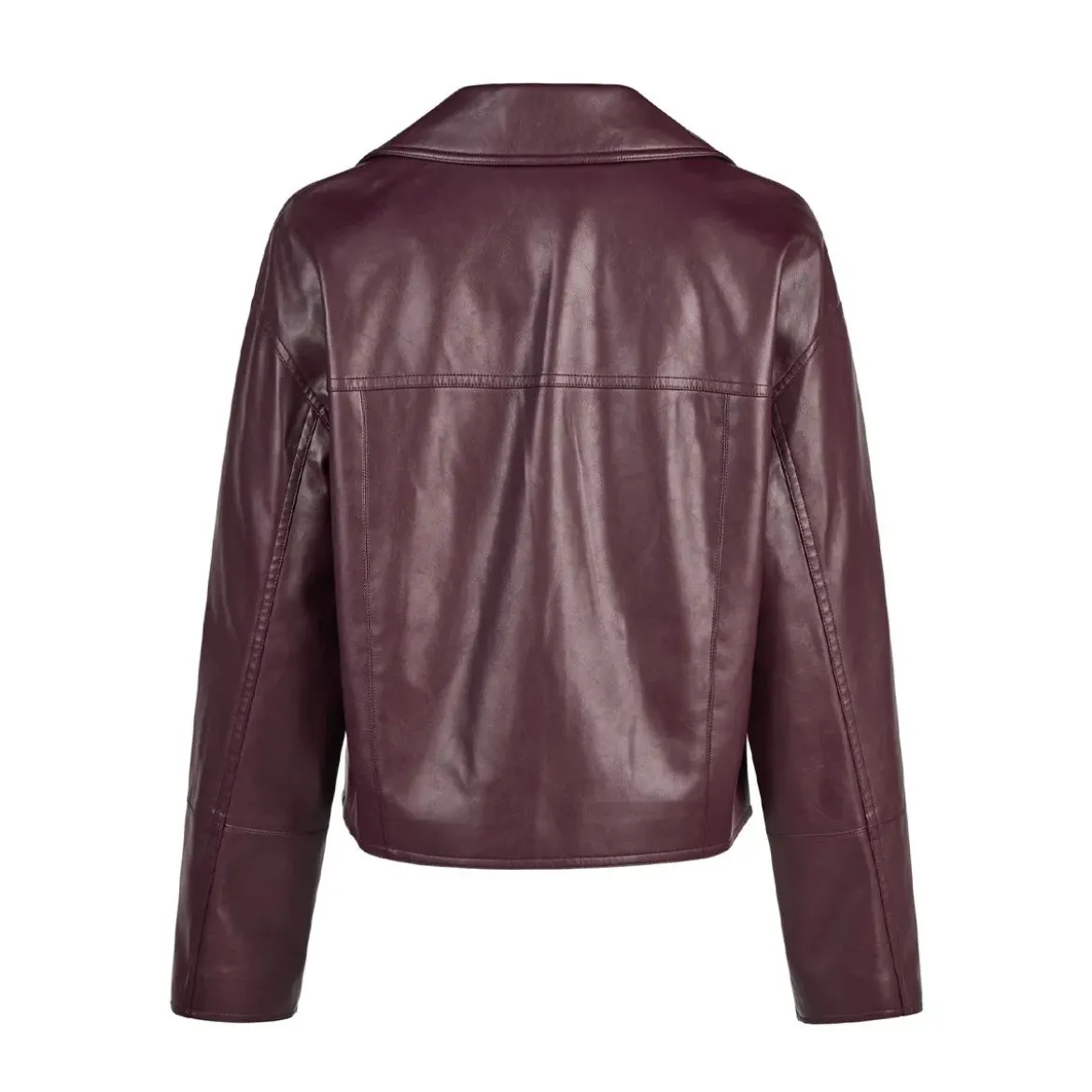 Marc Aurel Diese verkürzte Jacke aus weicher Kunstlederqualit lila Lederjacke