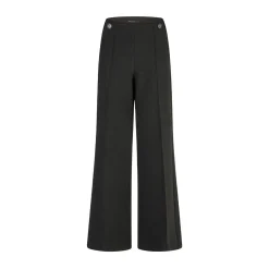Marc Aurel Diese Wild-Leg-Hose in moderner Matrosenoptik verb schwarz Stoffhose