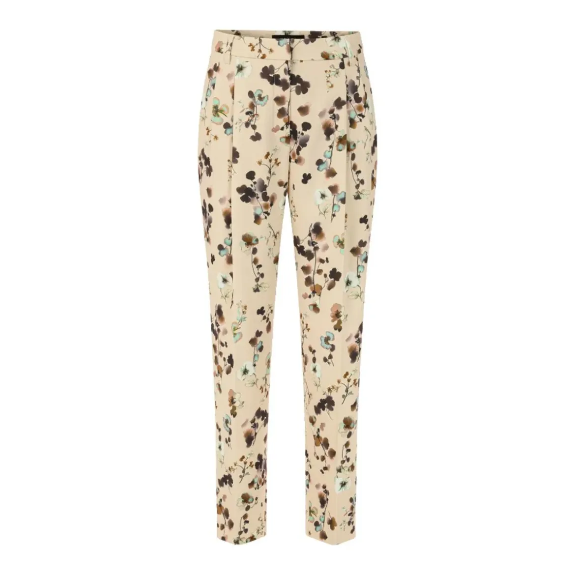 Marc Cain Hose Faqus mit floralem Print beige Hose