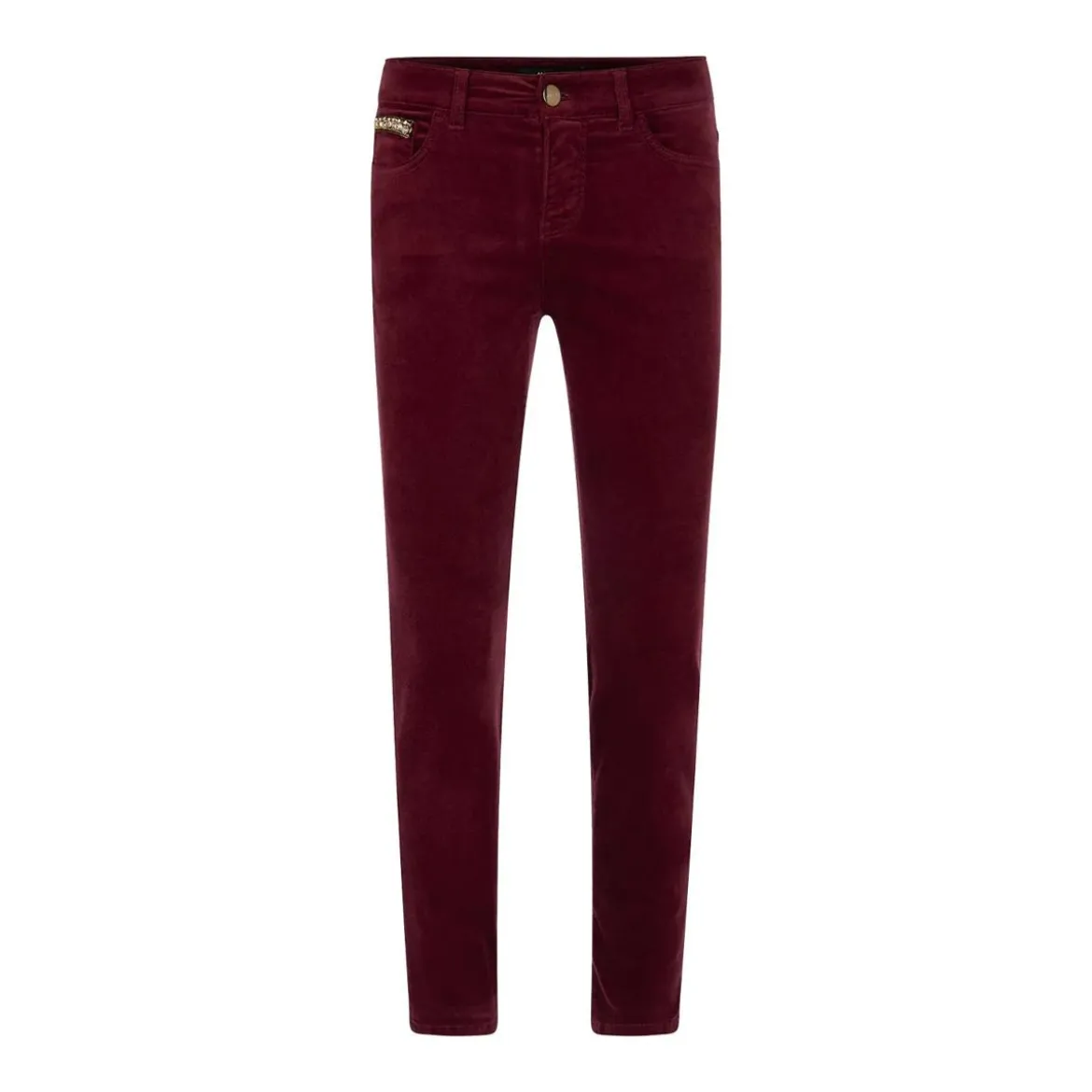 Marc Cain Hose SILVI bright maroon Stoffhose