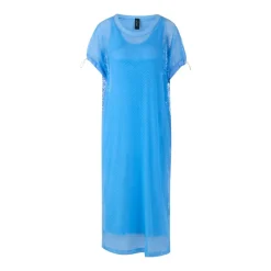 Marc Cain Midikleid aus Materialmix blau Midikleid
