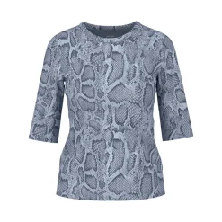 Marc Cain Shirt mit 3/4-Ärmeln blau T-Shirt