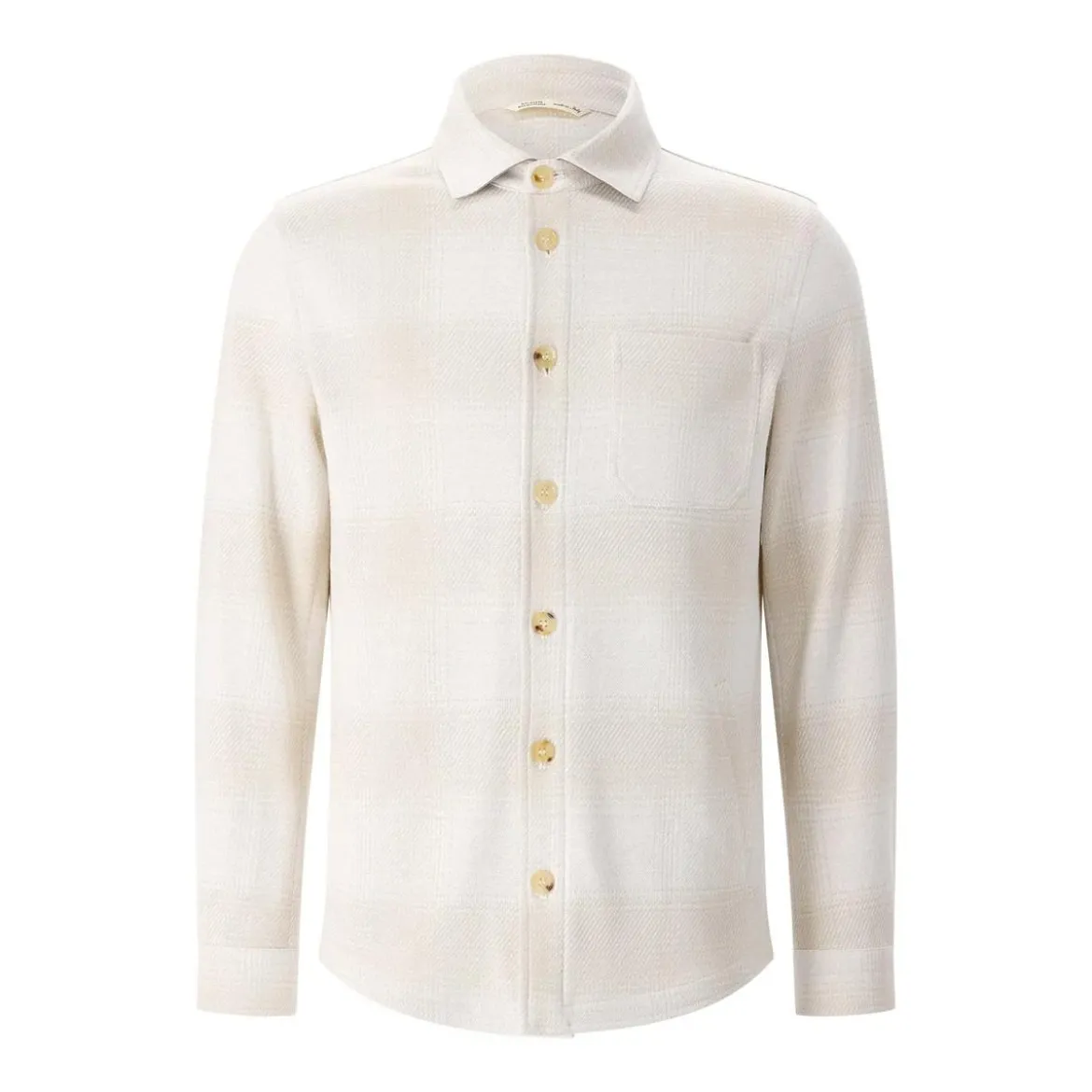 Maurizio Baldassari Overshirt aus Baumwolle, Seide & Leinen beige Hemd