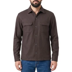 Maurizio Baldassari Overshirt aus Kaschmir-Mix braun Hemdjacke