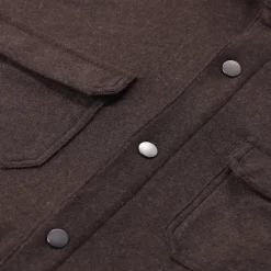 Maurizio Baldassari Overshirt aus Kaschmir-Mix braun Hemdjacke