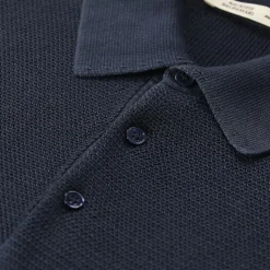 Maurizio Baldassari Poloshirt aus Baumwollstrick dunkelblau Poloshirt