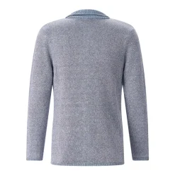 Maurizio Baldassari Strickjacke mit Seide blau Anzugjacke