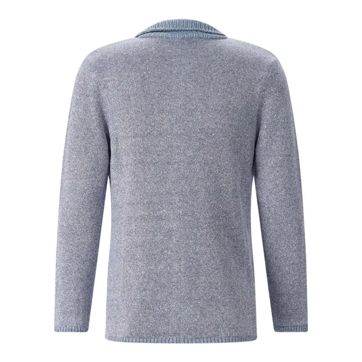 Maurizio Baldassari Strickjacke mit Seide blau Anzugjacke
