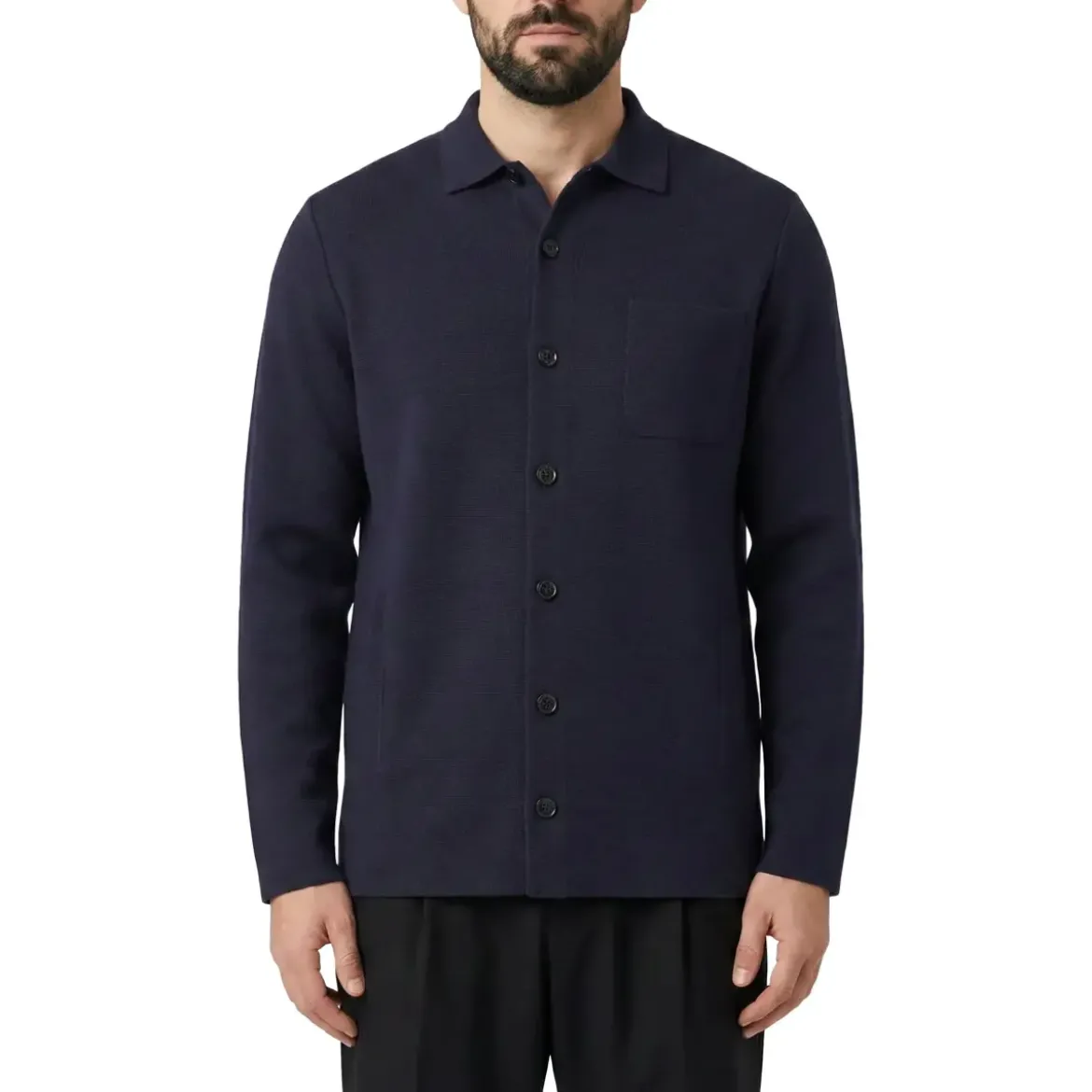Maurizio Baldassari Strickjacke aus Wolle blau Strickjacke