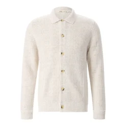 Maurizio Baldassari Strickjacke aus Leinenmix weiß Strickjacke