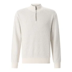 Maurizio Baldassari Troyer aus Woll-Seiden-Mix beige Pullover