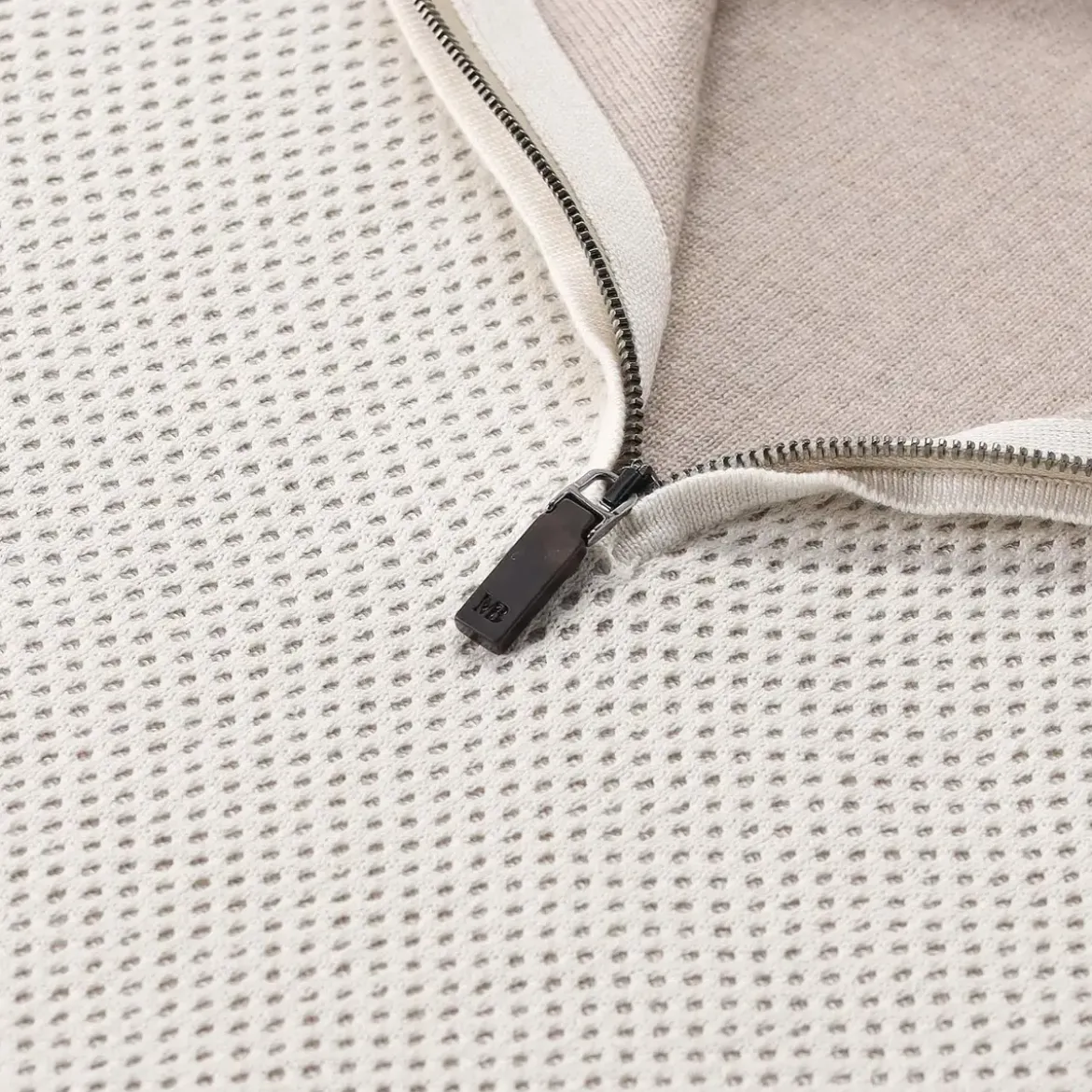 Maurizio Baldassari Troyer aus Woll-Seiden-Mix beige Pullover