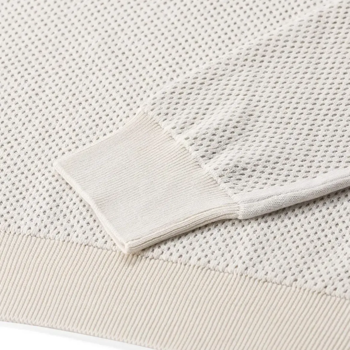 Maurizio Baldassari Troyer aus Woll-Seiden-Mix beige Pullover