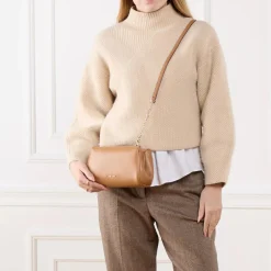 MICHAEL Michael Kors Belle Medium Soft Crossbody Pale Peanut Crossbody Bag