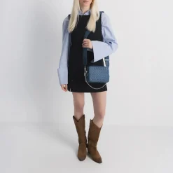 MICHAEL Michael Kors Bryant Md Dblzp Chn Camera Xbody River Blue Crossbody Bag