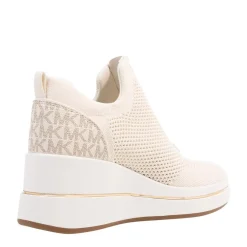 MICHAEL Michael Kors Emmy Wedge Zip Slip On Vanilla Mlti Low-Top-Sneaker
