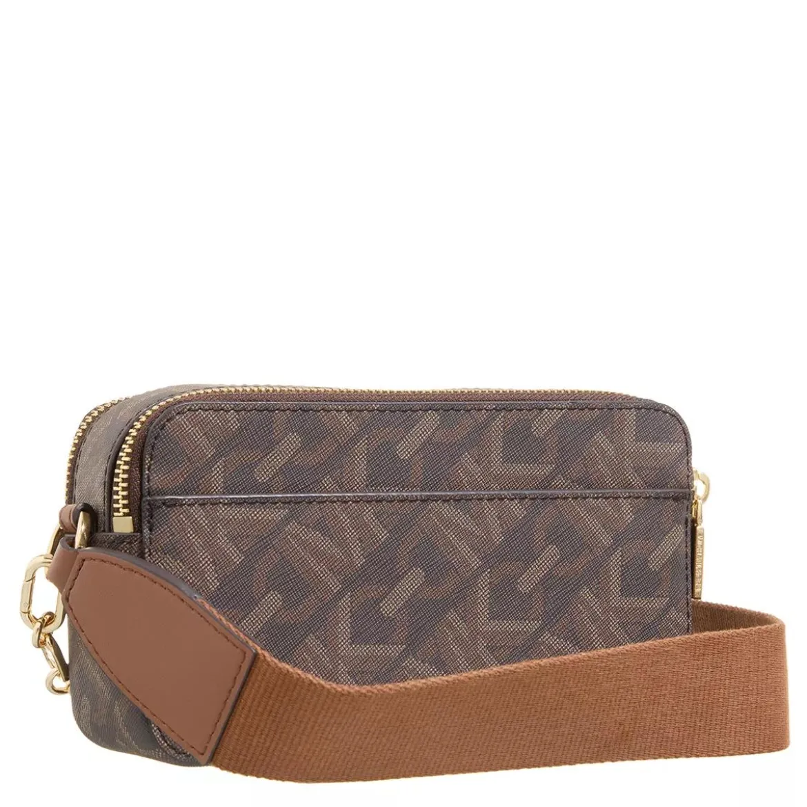 MICHAEL Michael Kors Jet Set Small Double Zip Camra Chain Xbody Brown Luggage Crossbody Bag