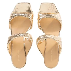 MICHAEL Michael Kors Kiana Mid Sandal Pale Gold Mules