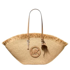 MICHAEL Michael Kors Lg Fan Tote Nat/peanut Korbtasche