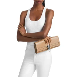 MICHAEL Michael Kors Md Ew Th Clutch Peanut Clutch