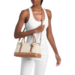 MICHAEL Michael Kors Md Tz Satchel Vanilla/acrn Satchel