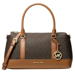MICHAEL Michael Kors Md Tz Satchel Brn/acorn Satchel