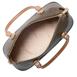 MICHAEL Michael Kors Md Tz Satchel Brn/acorn Satchel