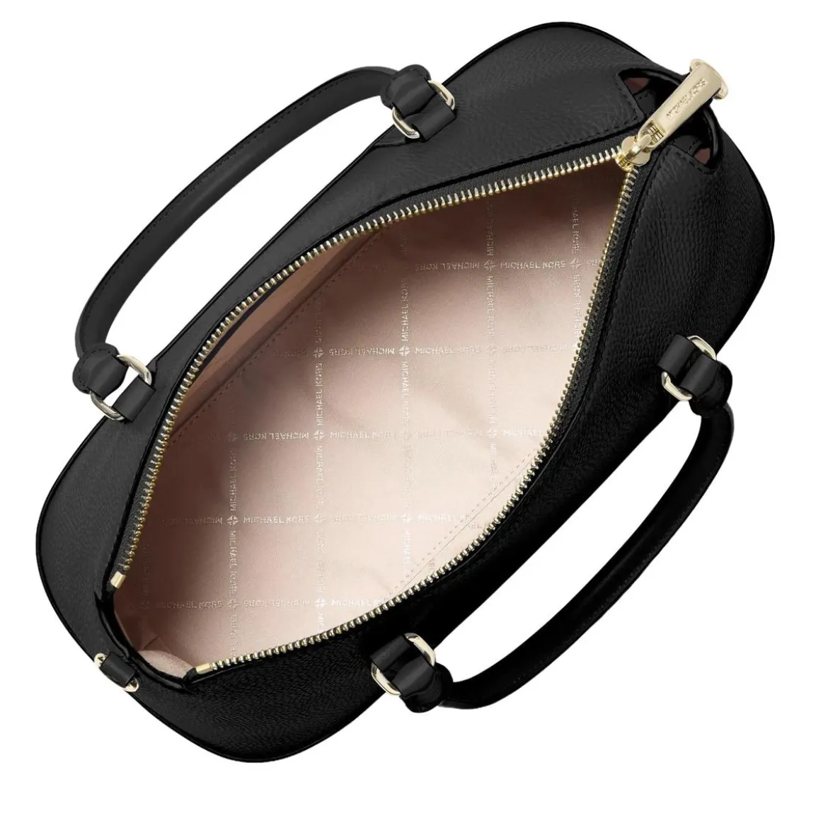 MICHAEL Michael Kors Md Tz Satchel Black Bowling Bag