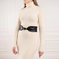 MICHAEL Michael Kors 85Mm Braided Waist Belt Set Black Taillengürtel