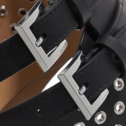 MICHAEL Michael Kors 85Mm Wide Waist With Grommets Black Taillengürtel
