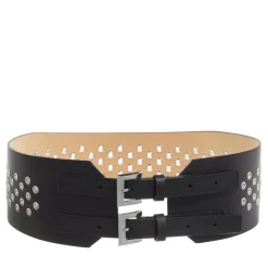 MICHAEL Michael Kors 85Mm Wide Waist With Grommets Black Taillengürtel