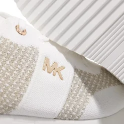 MICHAEL Michael Kors Monique Knit Trainer Pale Gold Low-Top-Sneaker