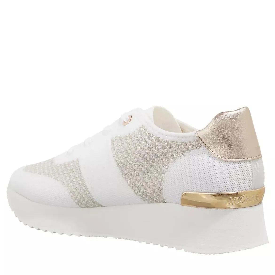 MICHAEL Michael Kors Monique Knit Trainer Pale Gold Low-Top-Sneaker