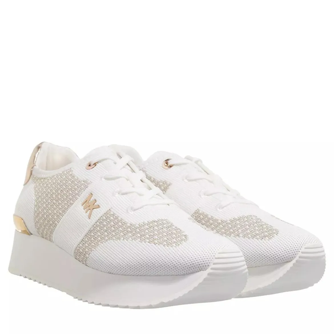 MICHAEL Michael Kors Monique Knit Trainer Pale Gold Low-Top-Sneaker