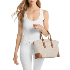 MICHAEL Michael Kors Murphy Lg Ew Dome Satchel Vanilla/Acrn Satchel