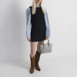 MICHAEL Michael Kors Murphy Md Ew Dome Satchel Quarry Grey Satchel