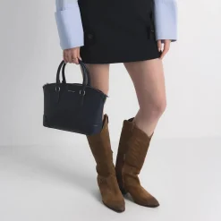 MICHAEL Michael Kors Murphy Md Ew Dome Satchel Dress Blues Satchel