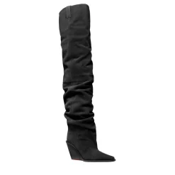 MICHAEL Michael Kors Noemie Otk Heeled Boot Black Overknee-Boots