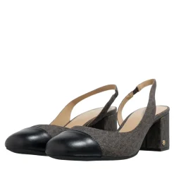 MICHAEL Michael Kors Perla Flex Sling Pump Blk/Brown Pumps